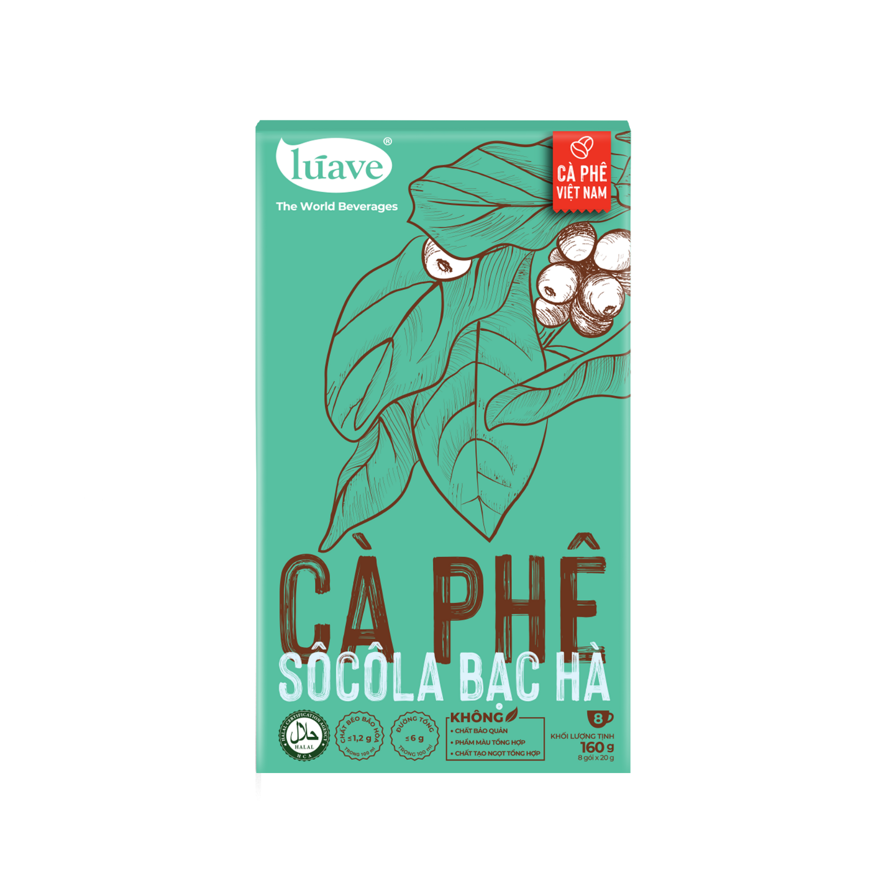 Cà phê socola bạc hà Lúave