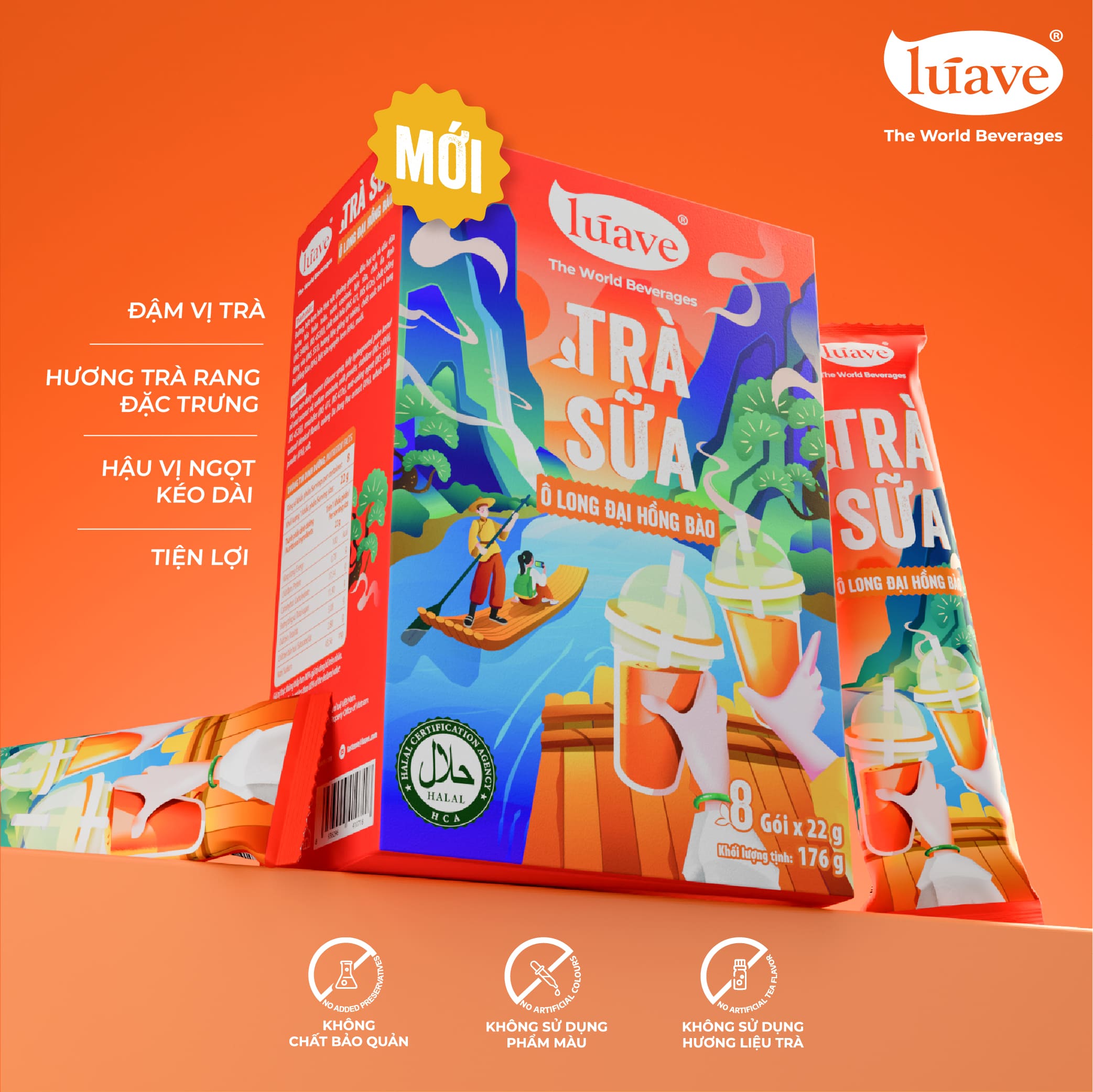 Trà Sữa Hòa Tan Premium Ô Long Đại Hồng Bào Lúave – Tinh hoa danh trà Vũ Di Sơn trong từng ly trà sữa