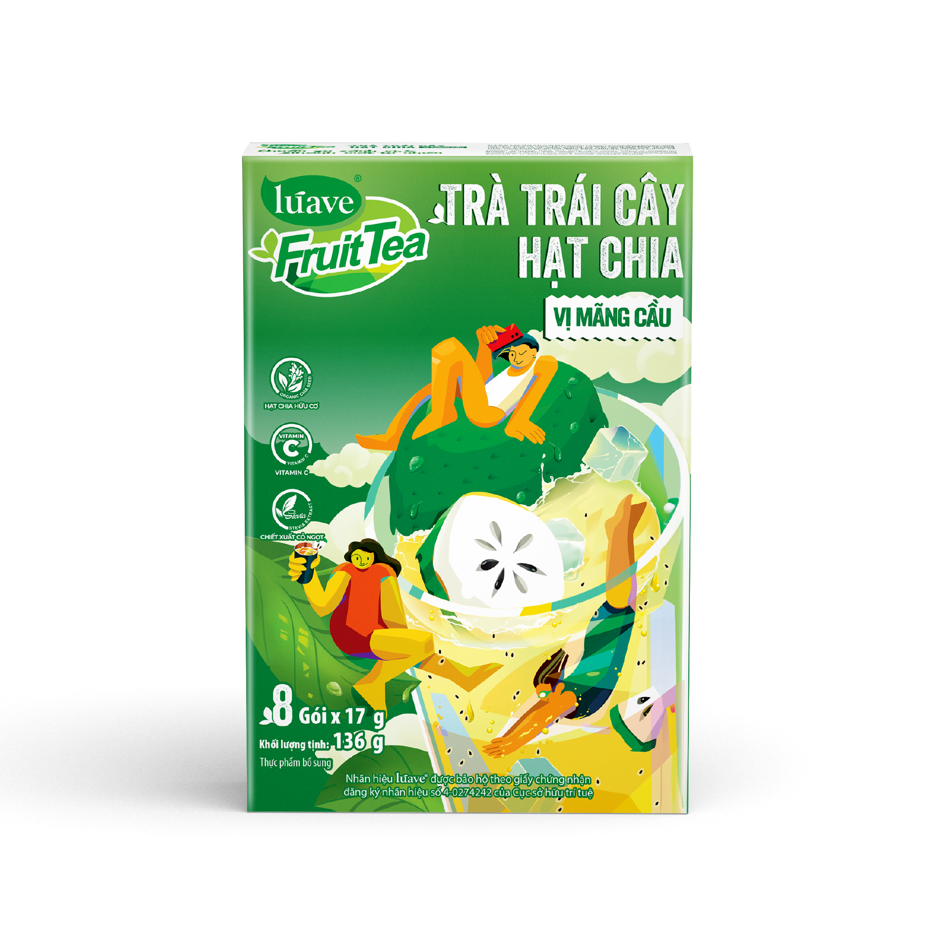 Chia Seed Fruit Tea - Soursop Flavor Luave – Lúave